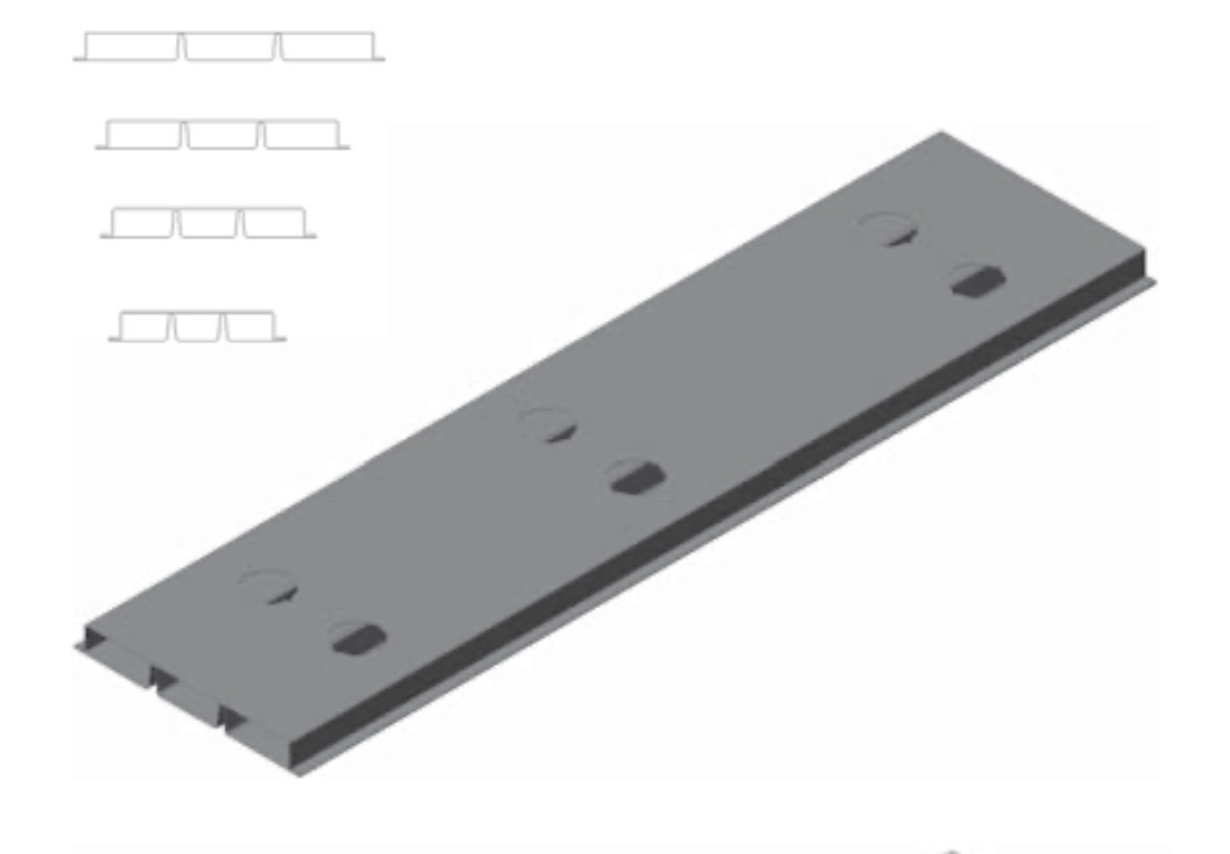 Vloerkanalen met open gaten